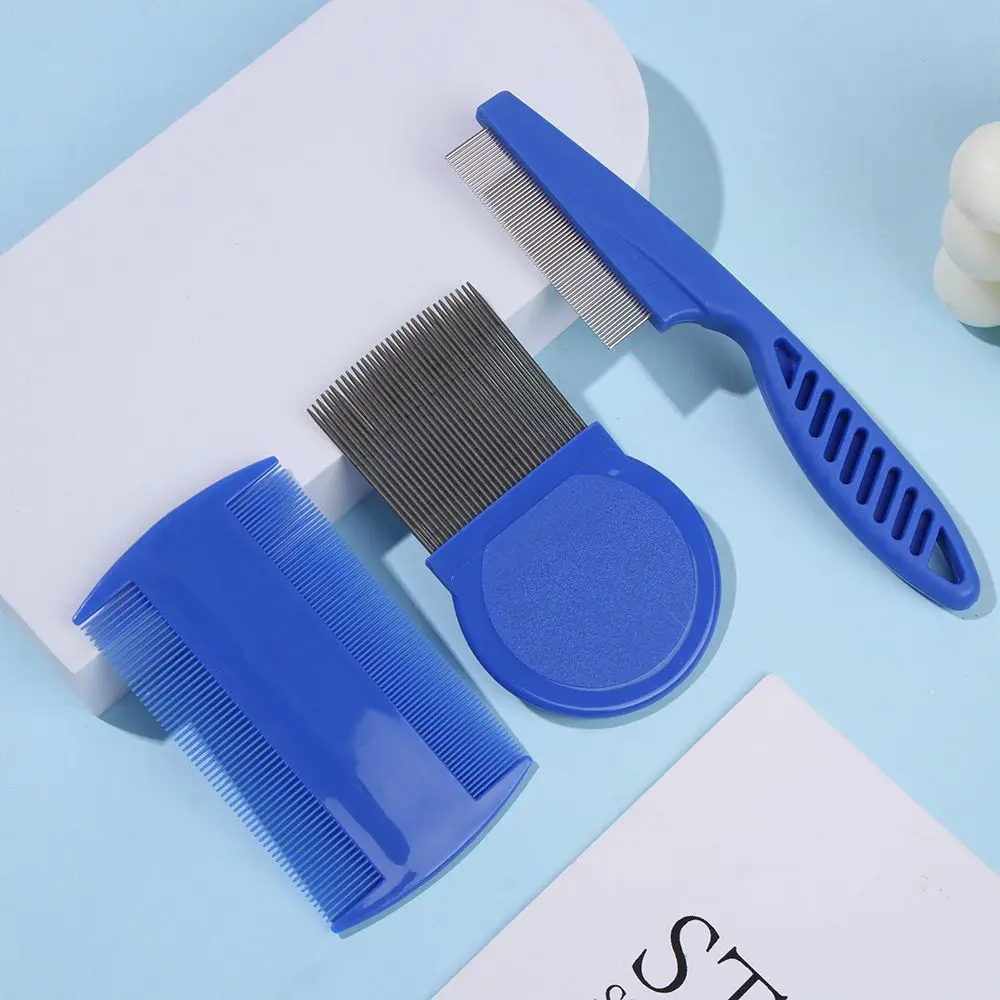 6 Pcs/set Stainless Steel Tear Stain Remove Fine Tooth Lice Comb Pet Flea Comb Dematting Tool Grooming Combs