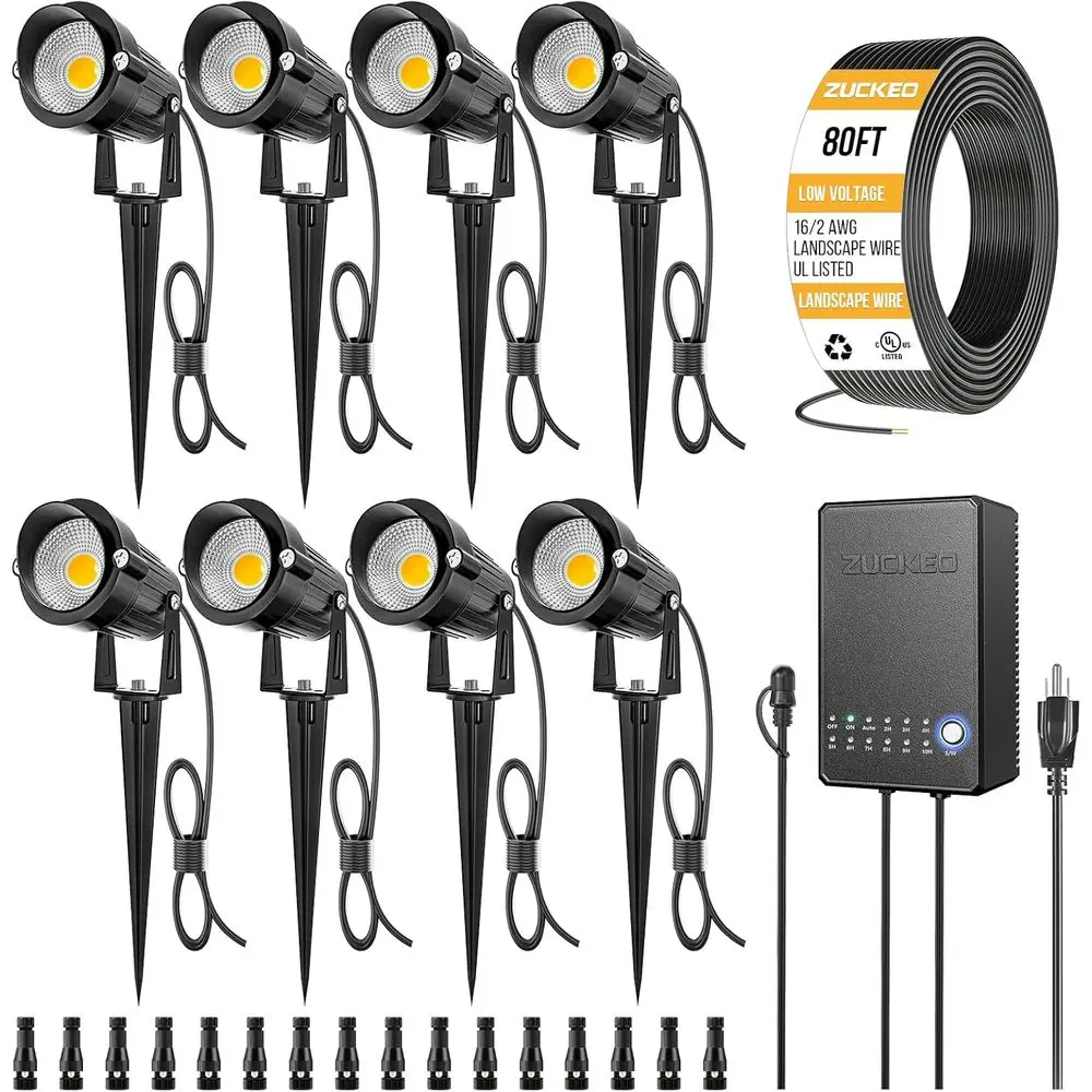 

All-in-One Landse Lighting Kit, 5W LED Low age Landse Lights with Transormer and 80T Wire, Waterproo Outdoor Spotlight with Cont