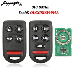 jingyuqin 5/6 Buttons For Honda Odyssey EX EXL Touring Fob 314Mhz Smart Remote Car Key fccid: 2AOKM-HD399 Replacement