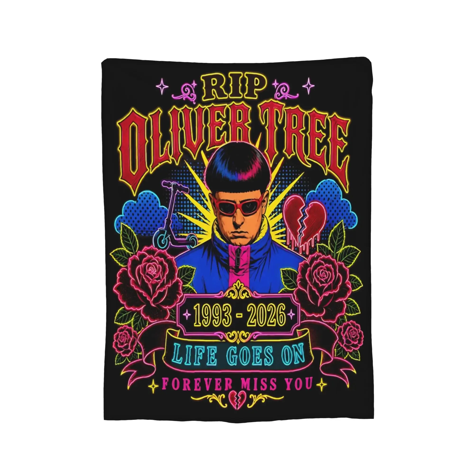 Oliver Tree Rest In Peace Memorial Blankets Fleece Summer Air Conditioning Multi-function Throw Blanket Bed Couch Bedding Throws