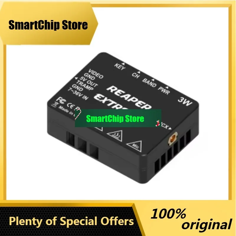 SmCp3W 80CH VTx Video Transmitter 4.9~6G High Power Remote Control Built-in Mic For Foxeer Reaper RC Dr-ones Kits Dr-one Accesso