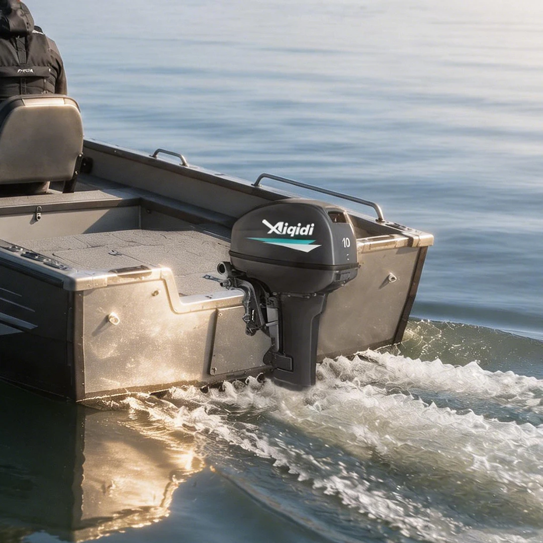 Aiqidi Electric Outboard 10HP 72V Water-Cooling Tiller Handle/Remote Control for Boating