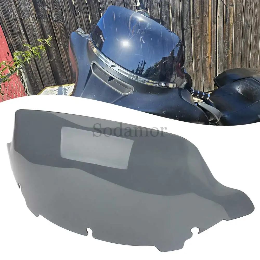 

Ветровое стекло для мотоцикла 10,5 дюймов, дымчатое, подходит для Harley 2014 года и новее, Electra Glide, Street Glide, Ultra Limited, Tri Glide 2014 года и новее.