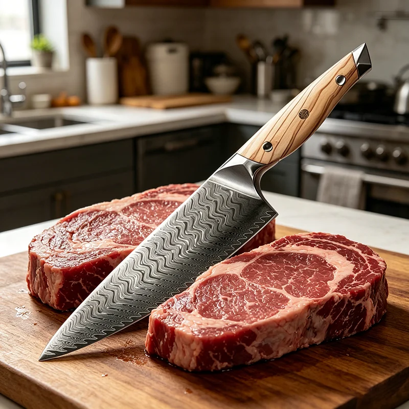 8.5 Inch Chef Knife 67-layers Damascus Steel VG-10 Blade Olive Wood Handle Slicing Vegetables Cleaver Meat Gyuto Kitchen Knife