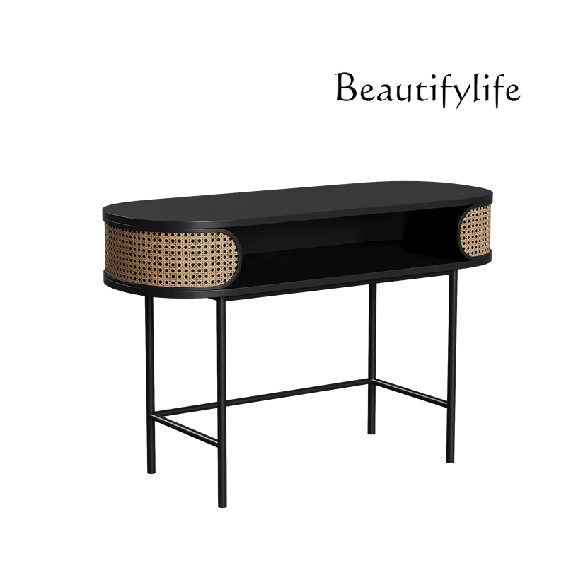 X35 Nordic Medieval Style All-solid Wood Dresser Bedroom Small Apartment Simple Creative Makeup Table