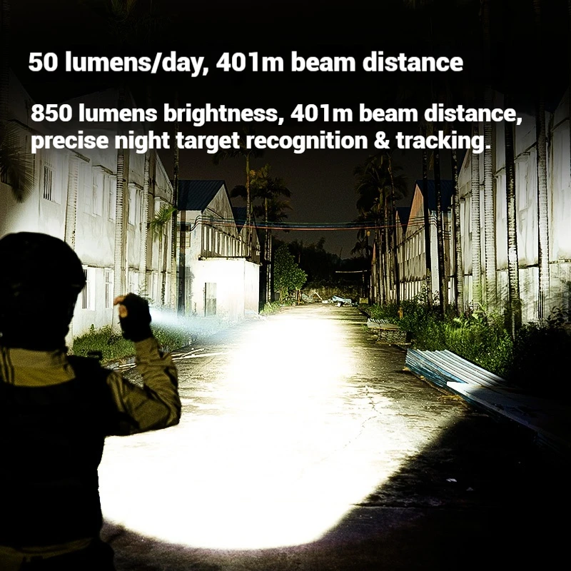 Wuben T4 مصباح يدوي تكتيكي محمول عالي السطوع خارجي EDC للدفاع عن النفس صغير قابل لإعادة الشحن طويل المدى ضوء دورية