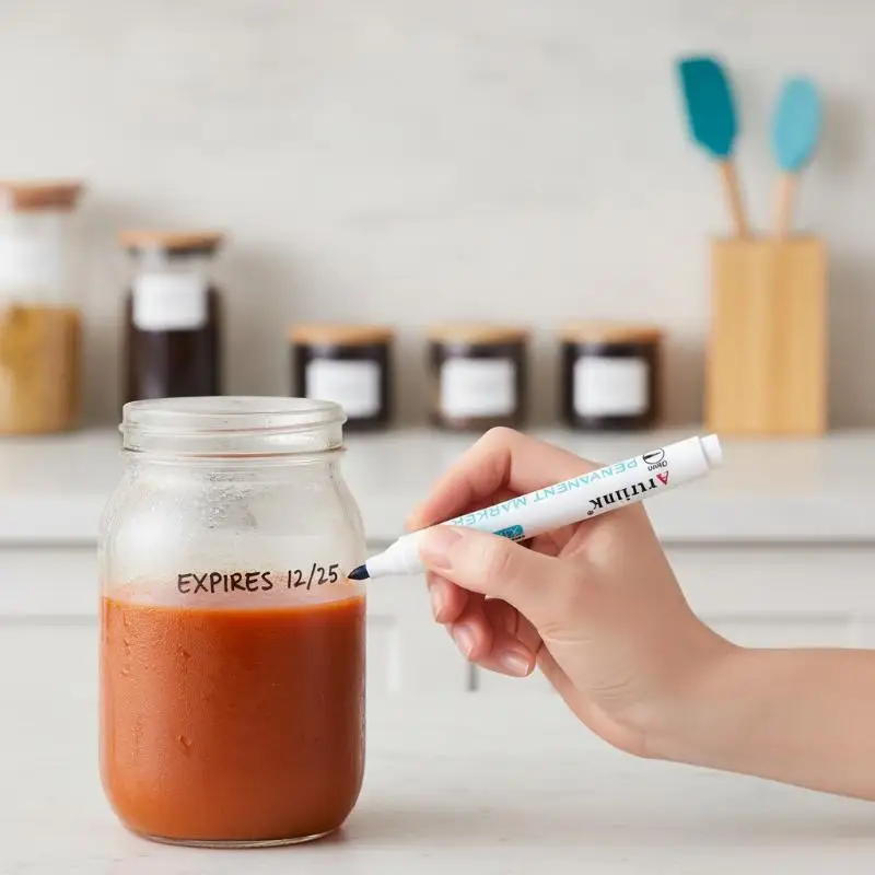 Freezer Marker Pen Permanent Oil Based Waterproof Quick Dry 1Pcs Writes on Foil Paper  Food Packaging Labeling