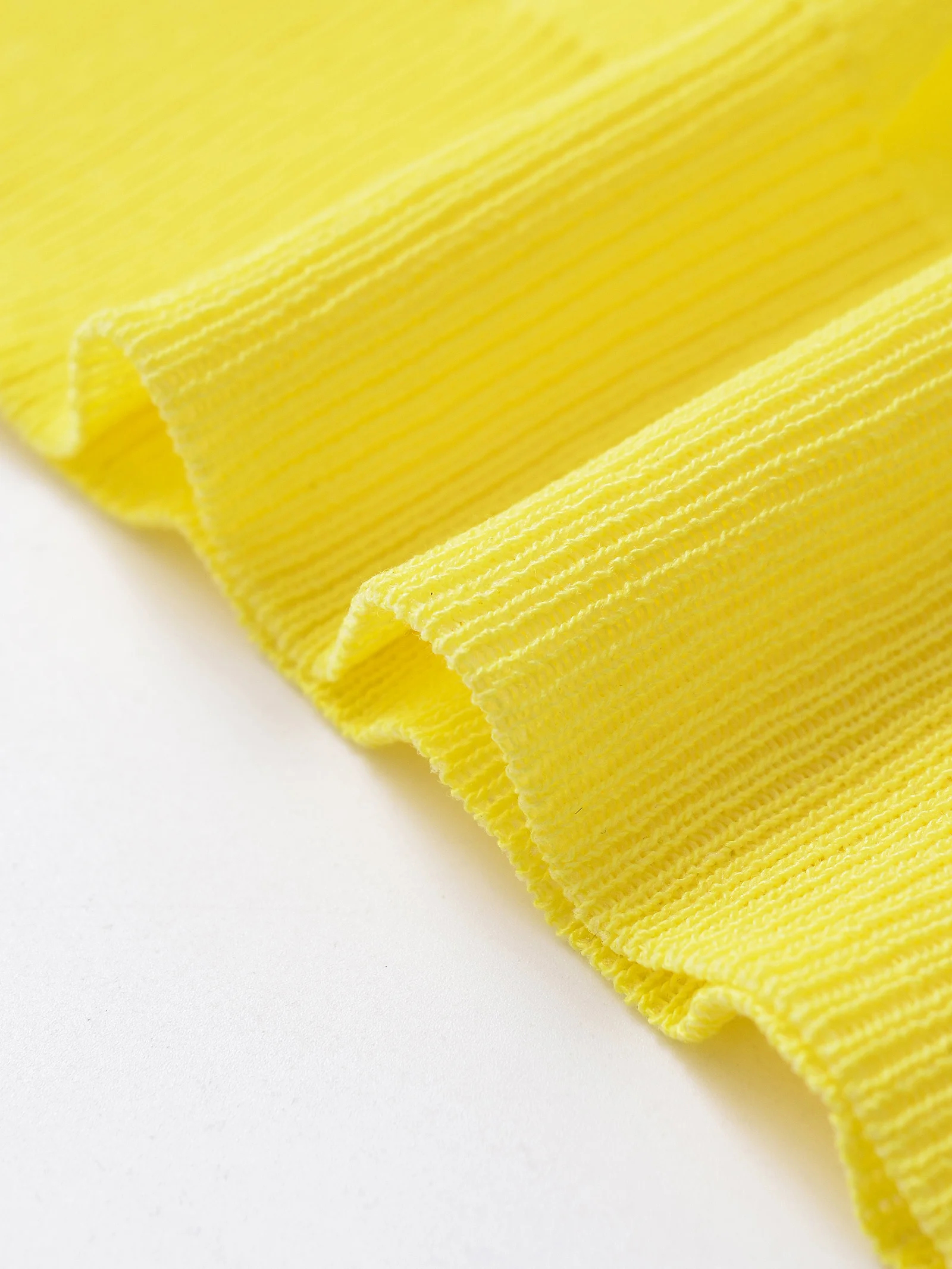 YY26157 ZA25 Summer New Women's Clothing Simple Texture Jacquard Round Neck Short Sleeve Knitted T-shirt Short Top 4737007