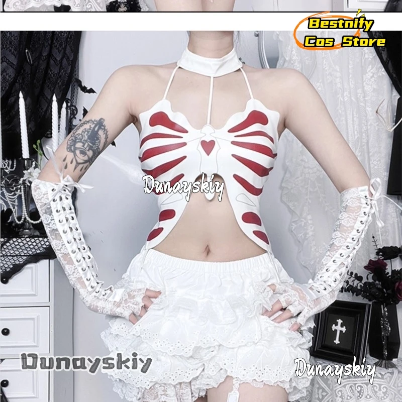 

Bestnify Cos @ Dark Gothic Skull Print Бандо Топ Женский Корсет Сексуальный Панк Рок Жилет Музыкальный Фестиваль Jirai Kei Disfraz Mujer Cos ‌