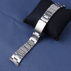 CARLYWET 20mm Silver Watch Band 316L Stainless Steel Strap Oyster Bracelet For Seiko Prospex Alpinist SPB115 117 121 123 209 210