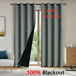Rideaux Occultants 100% Solides avec Œillets, pour l'Intimité Totale, pour Chambre à Coucher, Magnifique, pour Salon, 1 Pièce