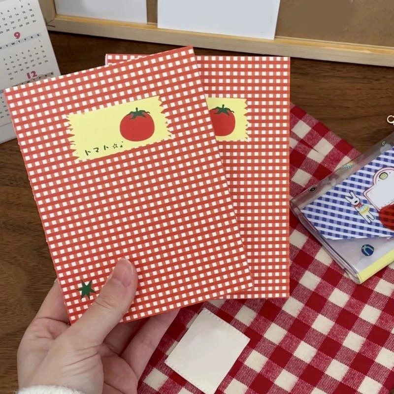 T5EA โน๊ตบุ๊คมะเขือเทศน่ารักสมุดบันทึกความหนา 96-100 หน้าวารสารที่ไม่มีสายสำหรับเขียน