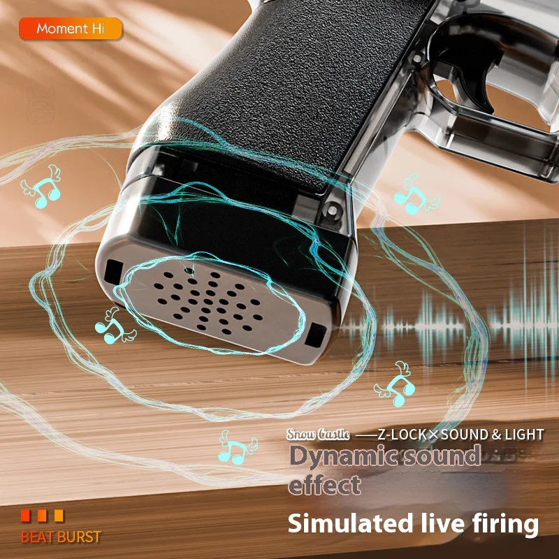 Nieuw elektrisch spuitspeelgoedpistool met geluidslicht Cool Spray Water Fighting simuleert geluidseffect Machinepistool Kinderspeelgoedcadeau