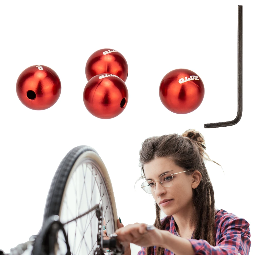 4pcs MTB Road Bike Inner Wire Ball End Caps Reusable Brake Shifter Cable Tips Screw Fixed Derailleur Crimps Bicycle Accessories