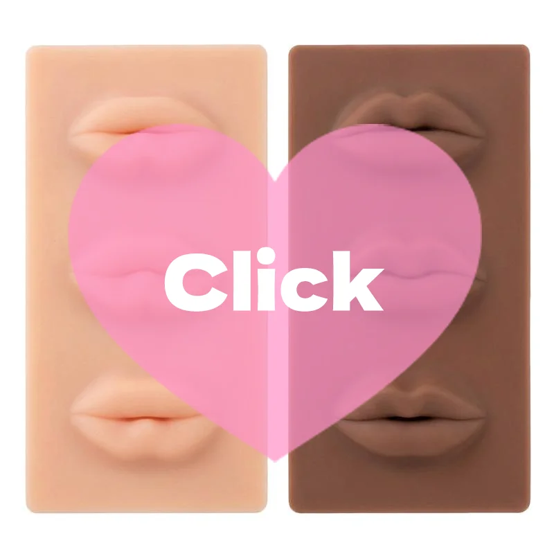 1Pcs Latex Tattoo Makeup Lip Coloring Practice Skin 3D Lip Model With 3 Type Europe Lip Shape For Lip Blush Technique