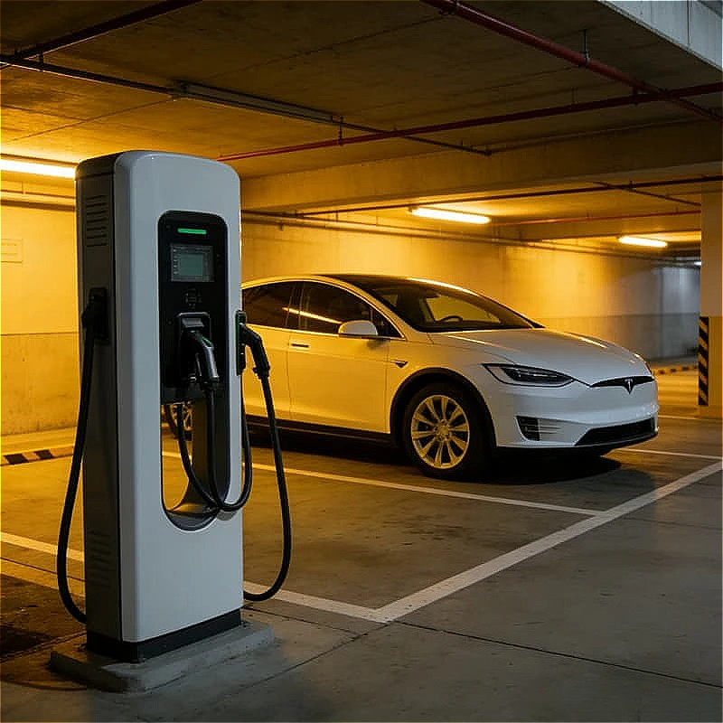 Commercial EV Charger DC Fast 120kW 160kW Dual Gun CCS2 Electric Vehicle Charging Station For Office Building Parking Customized