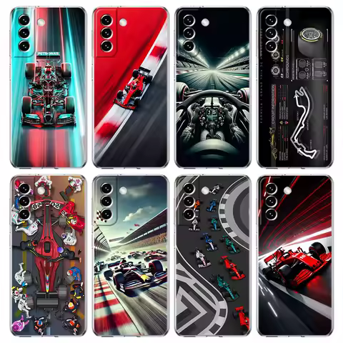 Transparent Phone Case Cover for Samsung Galaxy S25 S24 S23 S22 S20 S21 FE Ultra S10 S10E Plus 5G Nurburgring F1 Circuit Pattern
