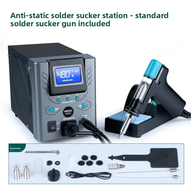 High Power Electric Tin Suction Device Lead Free Vacuum Pump Automatic Desoldering Gun For Welding Repair Workbench Tool Kit