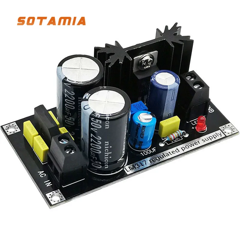 

SOTAMIA LM317 Adjustable Regulated Power Supply Board AC-DC Linear Regulator With Rectifier Filter Power Supply board 1.25-37V