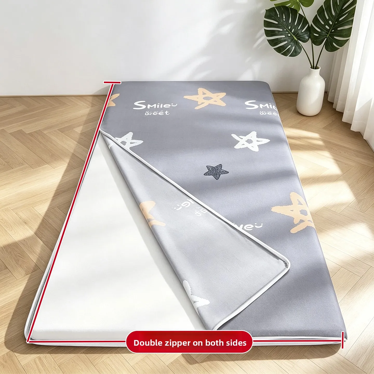 Student Dormitory Latex Mattress Cover 90x190 Full Wrap Zipper Bedding Protector Single Mattress Cover Dustproof Bed Canopy