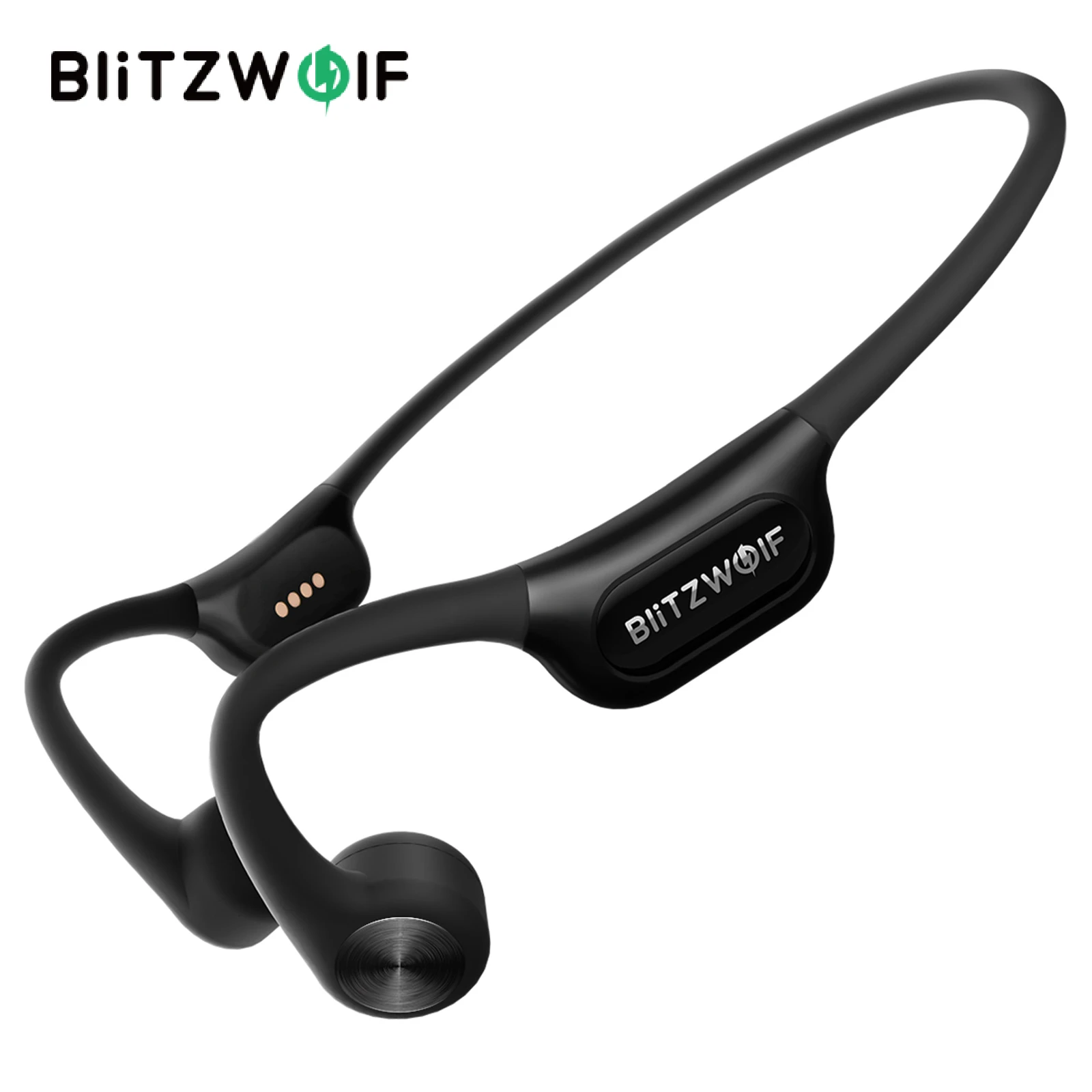 BlitzWolf BW-BTS9 słuchawki bluetooth słuchawki douszne z przewodnictwem kostnym wbudowana pamięć 32 GB IPX8 wodoodporny miękki silikon wygodne