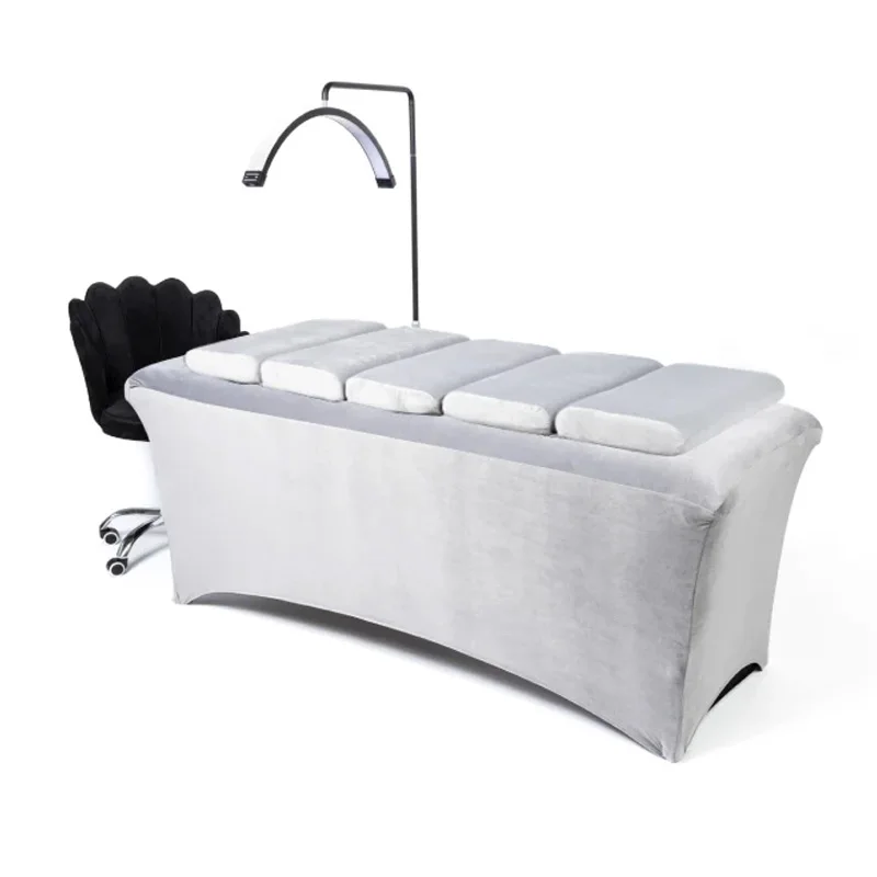 Customize Eyelash Extension Mat  Salon SPA Bed Pad Wave Thin Lash Bed Velvet Topper Memory Foam Curved Mattress