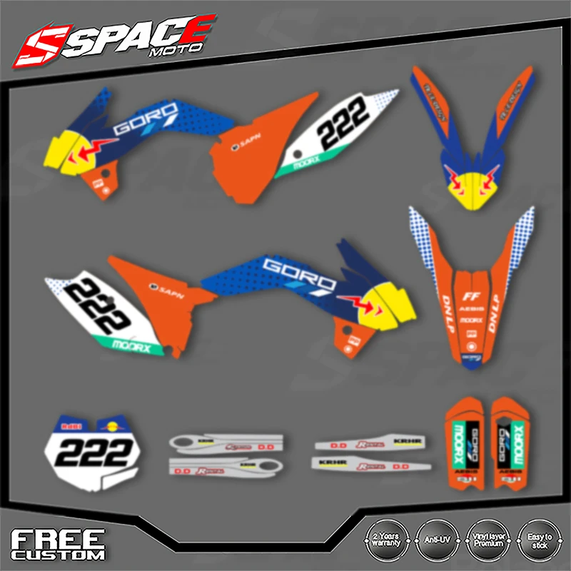 

SPACE Custom Motorcycle Graphics Background Decal for KTM SX SX85 2013 2014 SX85 2015 2016 2017 Stickers Kits 15