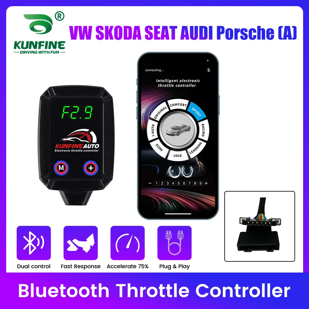 

APP Bluetooth Electronic Throttle Controller Car Accelerator Booster For VW SKODA SEAT AUDI Porsche (A) Tuning Parts Accessory