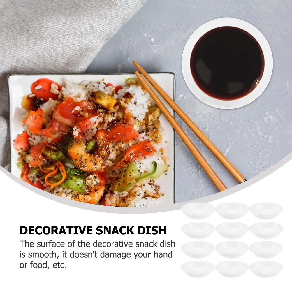 

20pcs Seasoning Dish Set Premium Plastic Sauce Dipping Bowls Stable Structure Multi Purpose Serving Dish for Sushi Kimchi