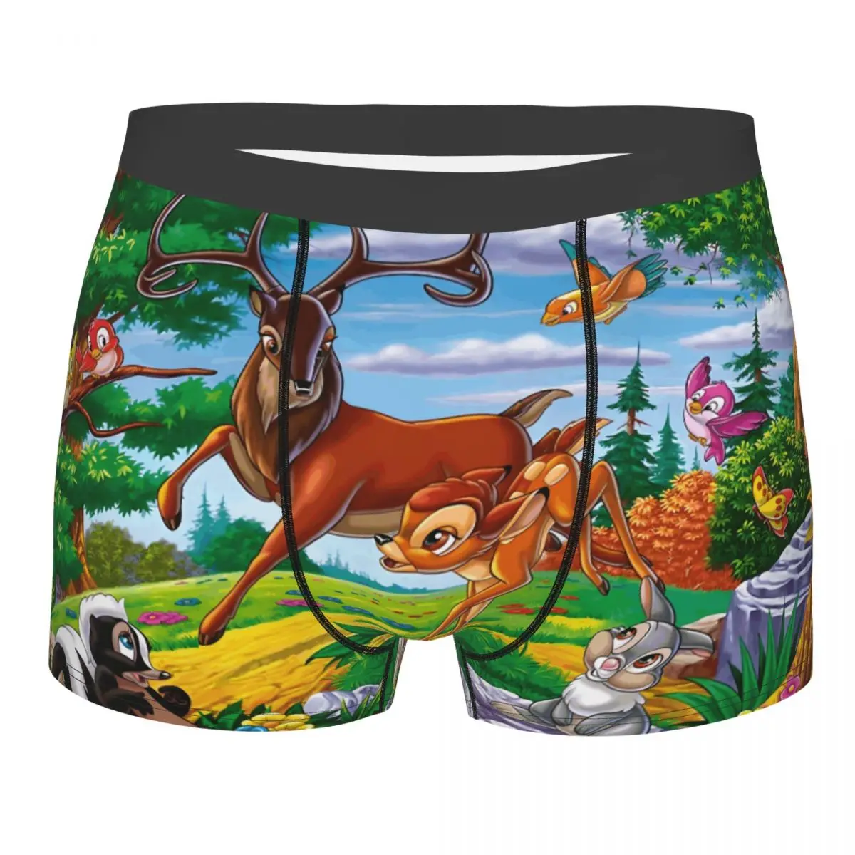 

Custom Bambi New Cartoons Underwear Men Breathable Manga Boxer Briefs Shorts Panties Soft Underpants For Homme