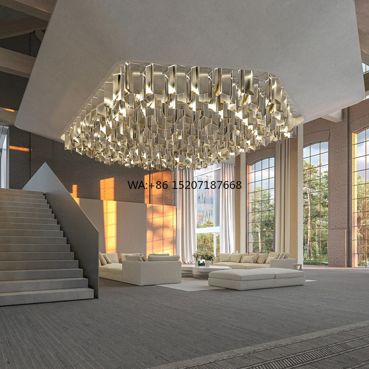 Modern Style Clubhouse Round   Hotel Villa Decorative Modern Luxury Project Custom Glass   s