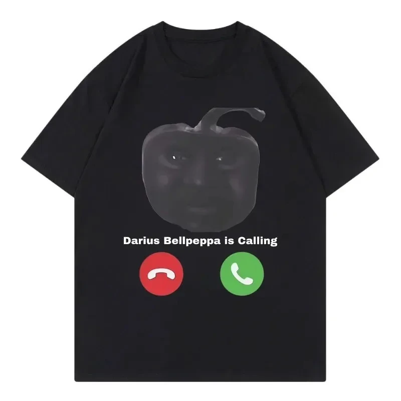 

Футболка с принтом Darius Bellpeppa Is Calling Funny T-Shirts Meme, модная повседневная женская одежда с коротким рукавом