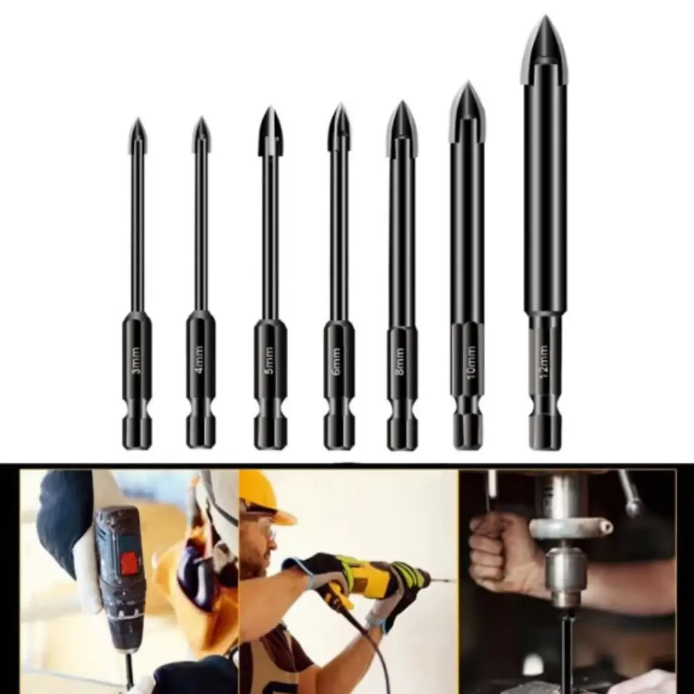 

10pcs/set 3-12mm Drill Bits Set Professional High Speed Glass Drill Bit Precision Tungsten Carbide Drill Bit Ceramic Drilling