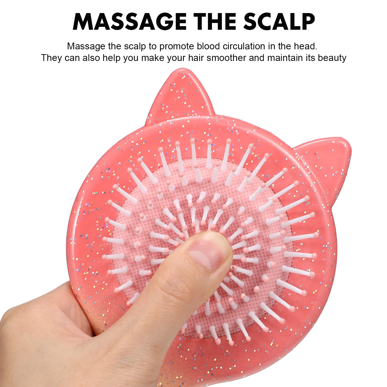 

2 шт., массажная расческа для распутывания волос, безболезненная, с разрезным концом для девочек и женщин, для расслабления кожи головы, длинные короткие влажные и сухие волосы