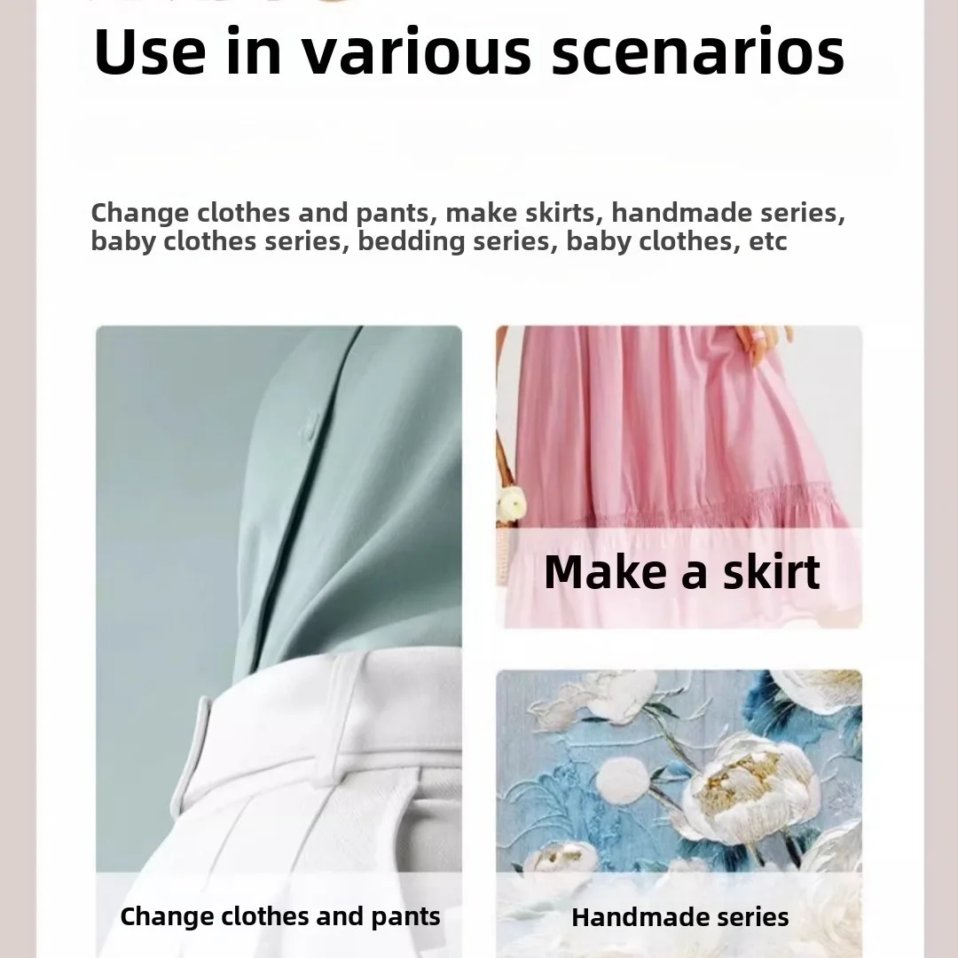 ماكينة خياطة محمولة للمبتدئين مع 12 غرز نمط مصباح ليد دواسة القدم موضوع مزدوج مجموعات الخياطة المكونة في 220 فولت