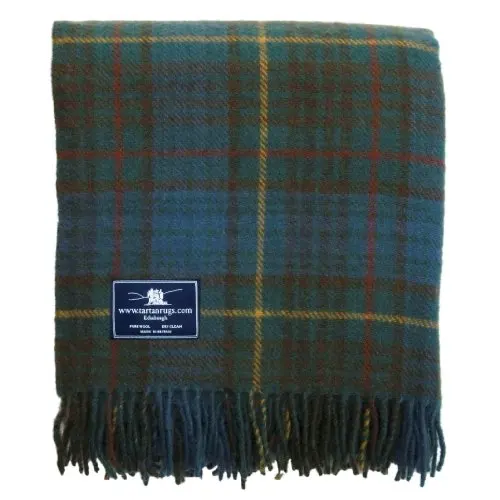 Antique Hunting Stewart Tartan Premium Wool Throw