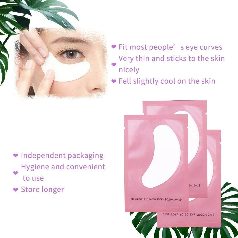 100 Paar Augenpads für Wimpernverlängerung, unter den Wimpern, künstliche Wimpern, Aufkleber, Wimpernverlängerungszubehör, Pads zum Aufbau von Augenlidern – Detail 7