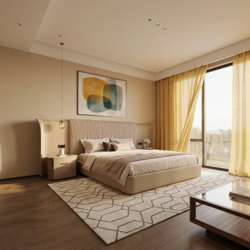 

#Modern Style Light Luxury Leather Bed Master Bedroom High-end Elegant 1.8m Double Bed Extended Headboard Soft Bed Set