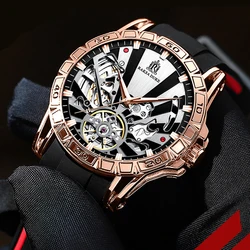 Tourbillon Mechanical Mens Watch Luxury Casual Fashion Design Automatic Sports Waterproof Male Wristwatch Relogio Feminino