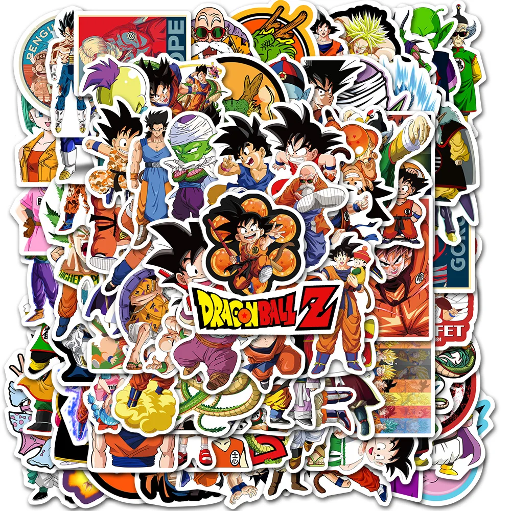 100pcs Dragon Ball Animes Cartoon Graffiti Stickers Phone Guitar Laptop Notebook Suitcase Cup Waterproof Sticker Decals Toys