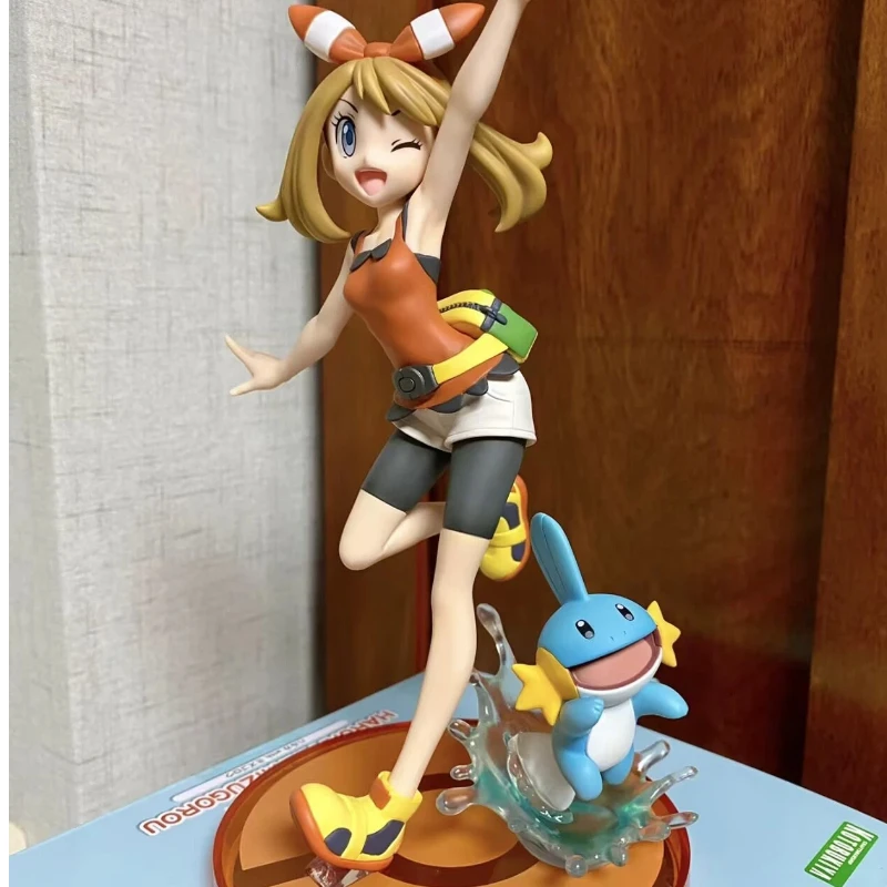 

Новые 18 см фигурки аниме покемонов Mudkip May, экшн-фигурка, кавайная фигурка, украшение для комнаты из ПВХ, подарок на день рождения для фестиваля друзей
