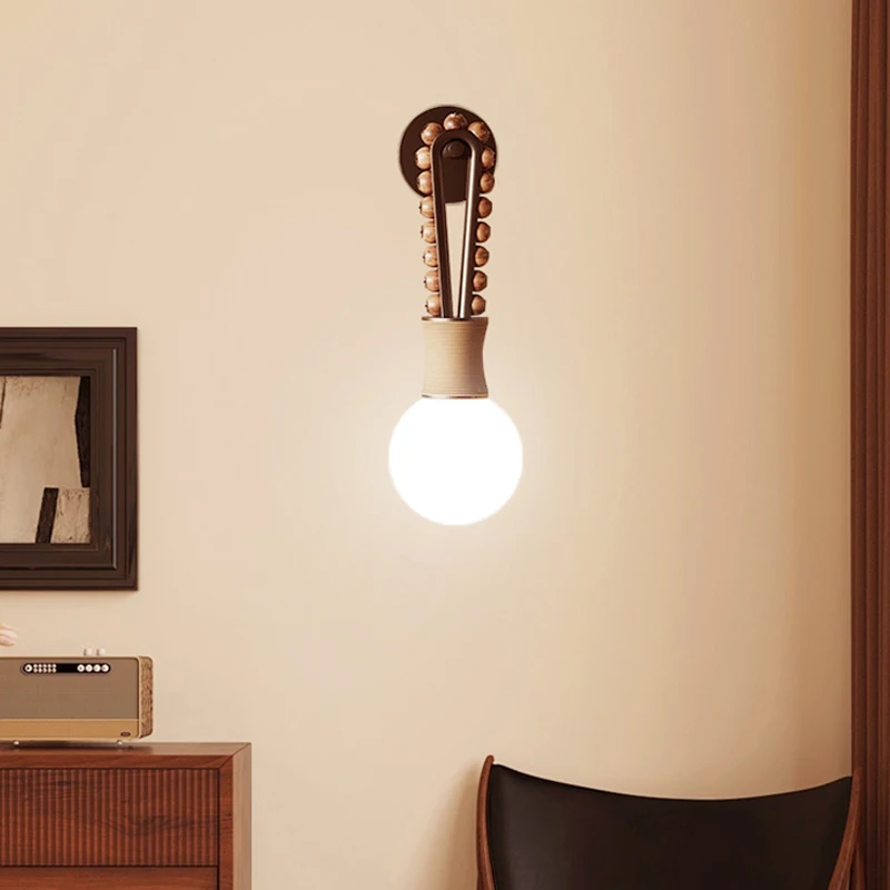 Vintage Wall Lamp Decoration Staircase Wall Light Wabi Sabi Style Bedroom Bedside Model Room New Lamp Indoor Lighting Fixtures