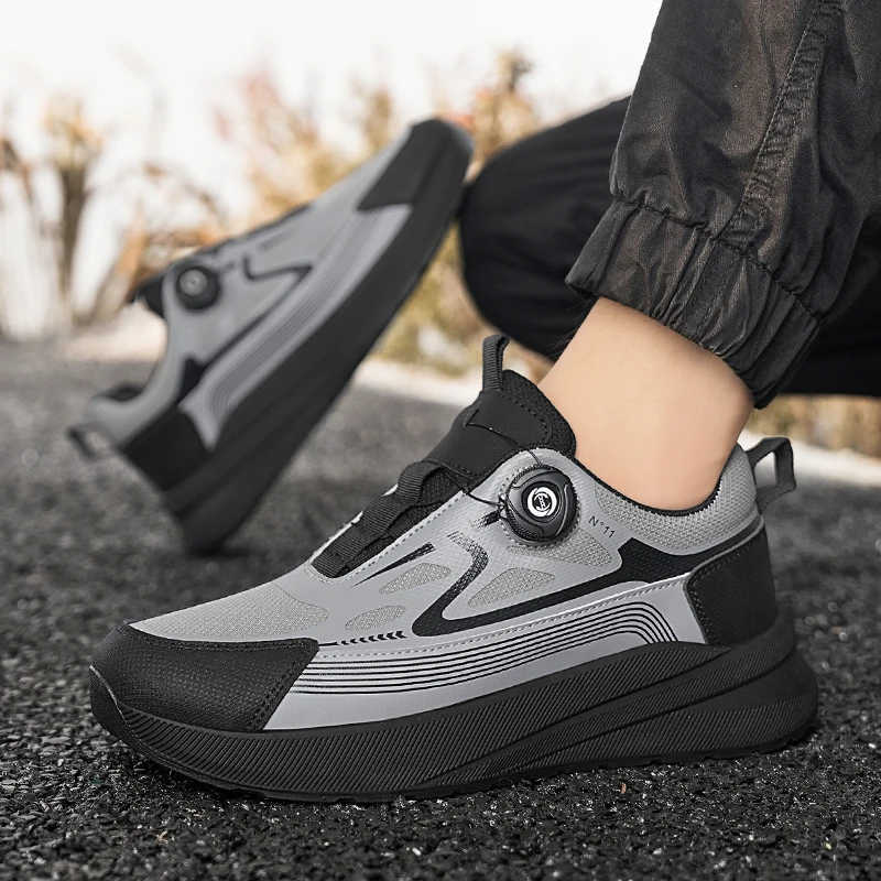 

2026 Summer New Breathable Outdoor Hiking Shoes, Rotating Button Tourism Sports Shoes, Thick Sole Running Casual Footwear