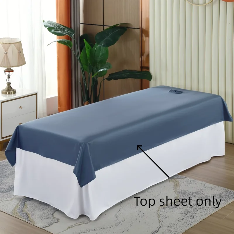 Luxury Solid Dutch Nylon Fabric Massage Bed Sheet for Beauty Salon Bed Cover Massage Spa Tuina Bed Sheets With/no Hole