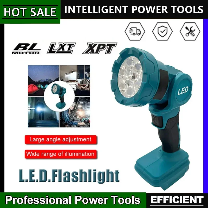 

Аккумуляторный светодиодный рабочий фонарь Fit Makita для внутренних и наружных работ, перезаряжаемый, 18В, для электроинструментов