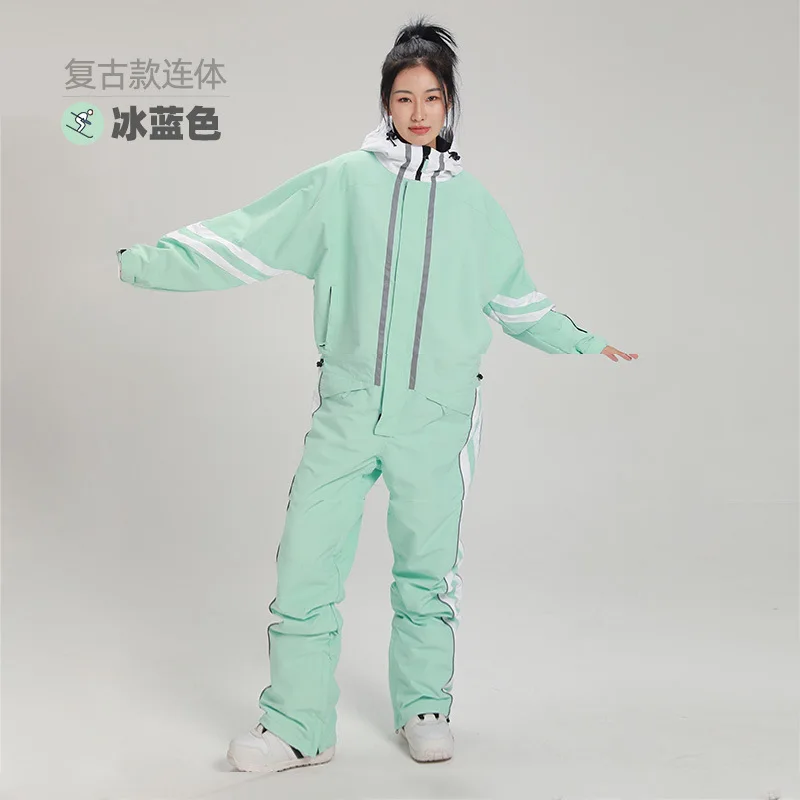 LTVT  Windproof and Waterproof Thermal Ski Jumpsuit Women, Snow Suit, Jacket and Pant, Snowboard, Sport, Snow, Warm Ski Suit