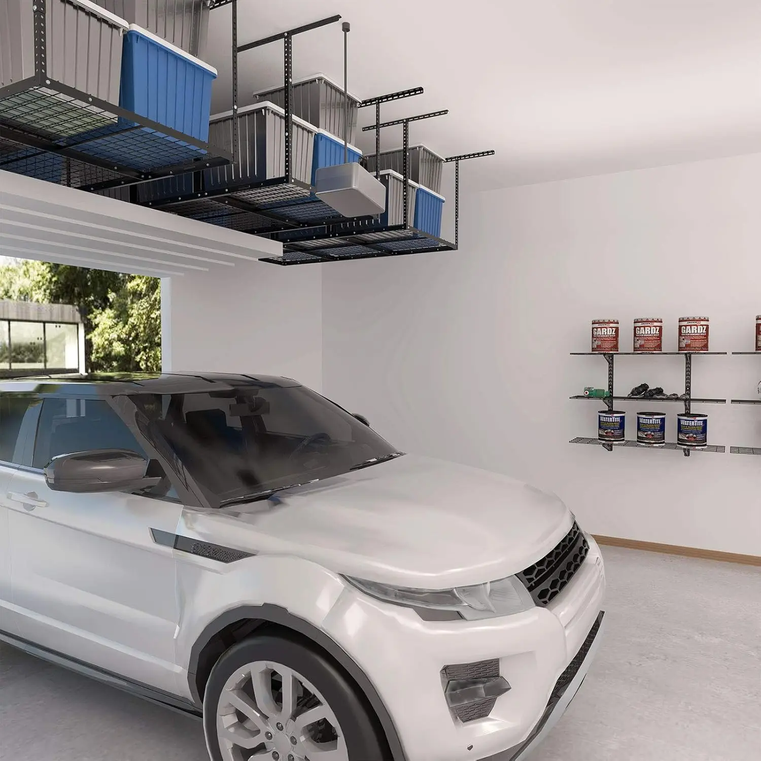 Fleximounts 2 Pack 3X6 Overhead Garage Opslag Verstelbaar Plafond Opbergrek 72 "Lengte X 36" Breedte X 40 "Hoogte (Zwart)