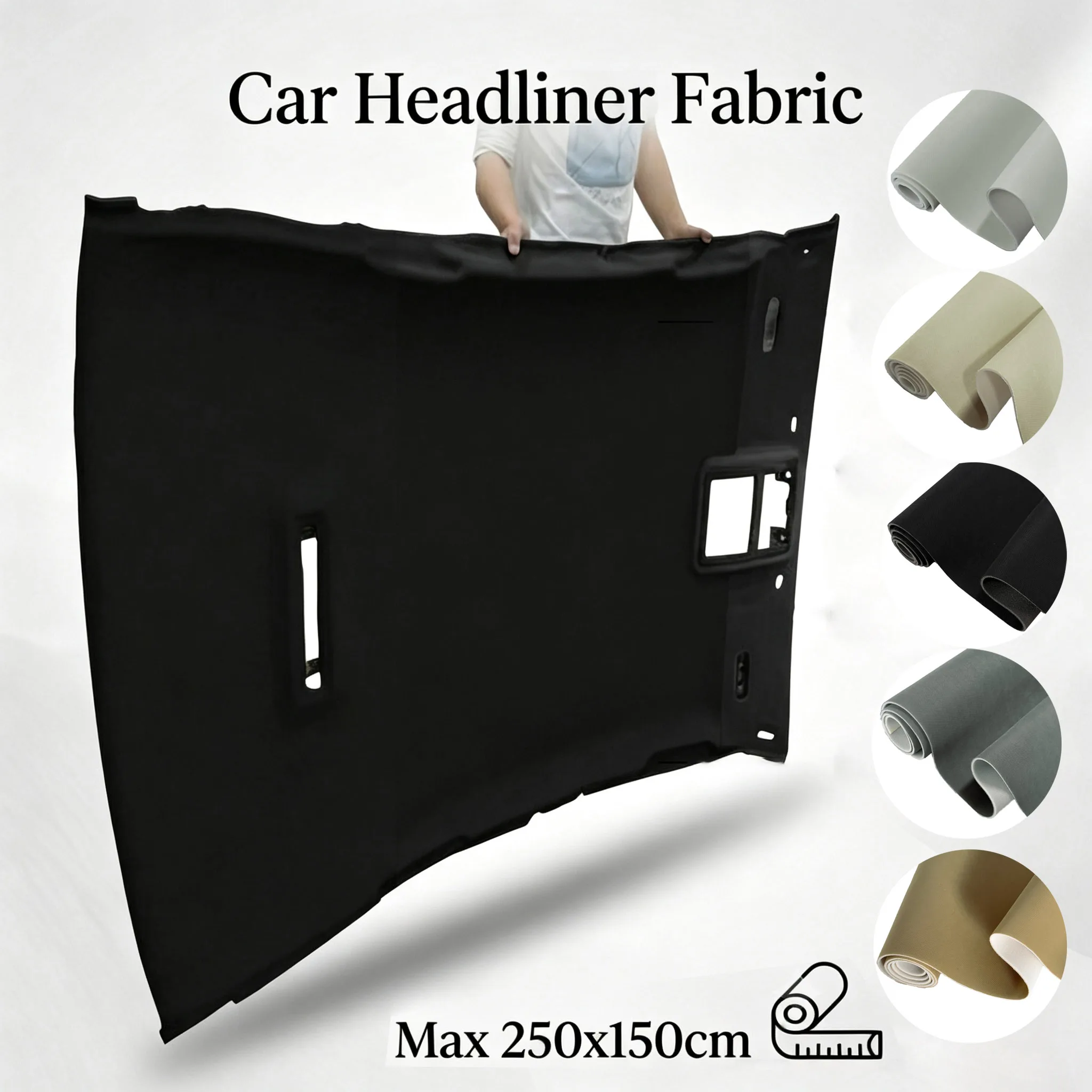 Sponge Backed Car Headliner Fabric Automotive Roof Lining for DIY Upholstery Decorative Car Interior Ceiling & Wall Installation
