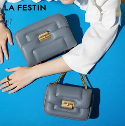 LA FESTIN oryginalna 2023 nowa kobieca torba na ramię moda luksusowa torba mała kwadratowa torba na łańcuszku torebka damska torba Crossbody