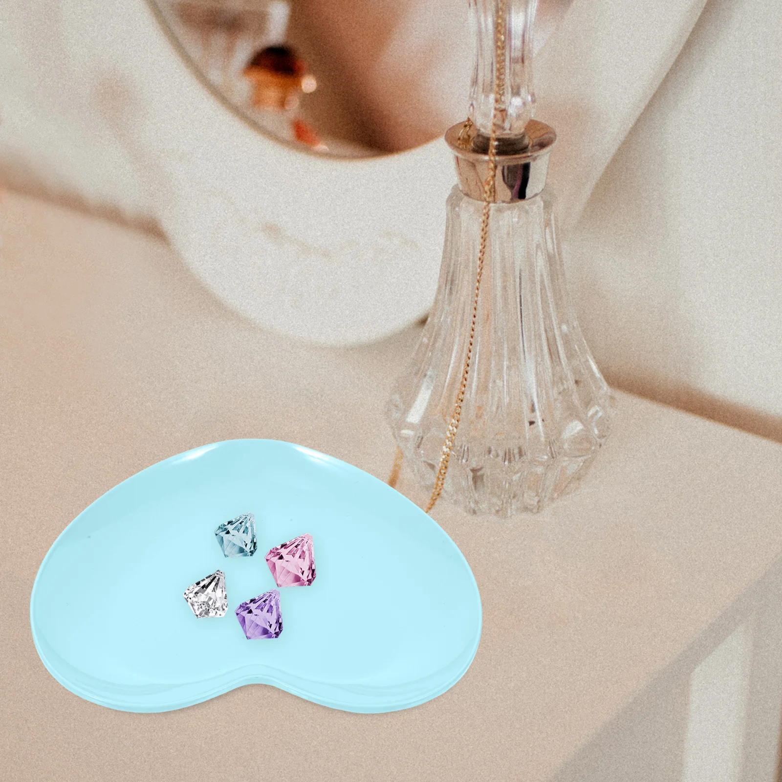 

2 шт. подносы для ювелирных изделий в форме сердца из нержавеющей стали, компактные, устойчивые к ржавчине, многоцелевые для хранения колец, серег, ключей, блюдо для демонстрации